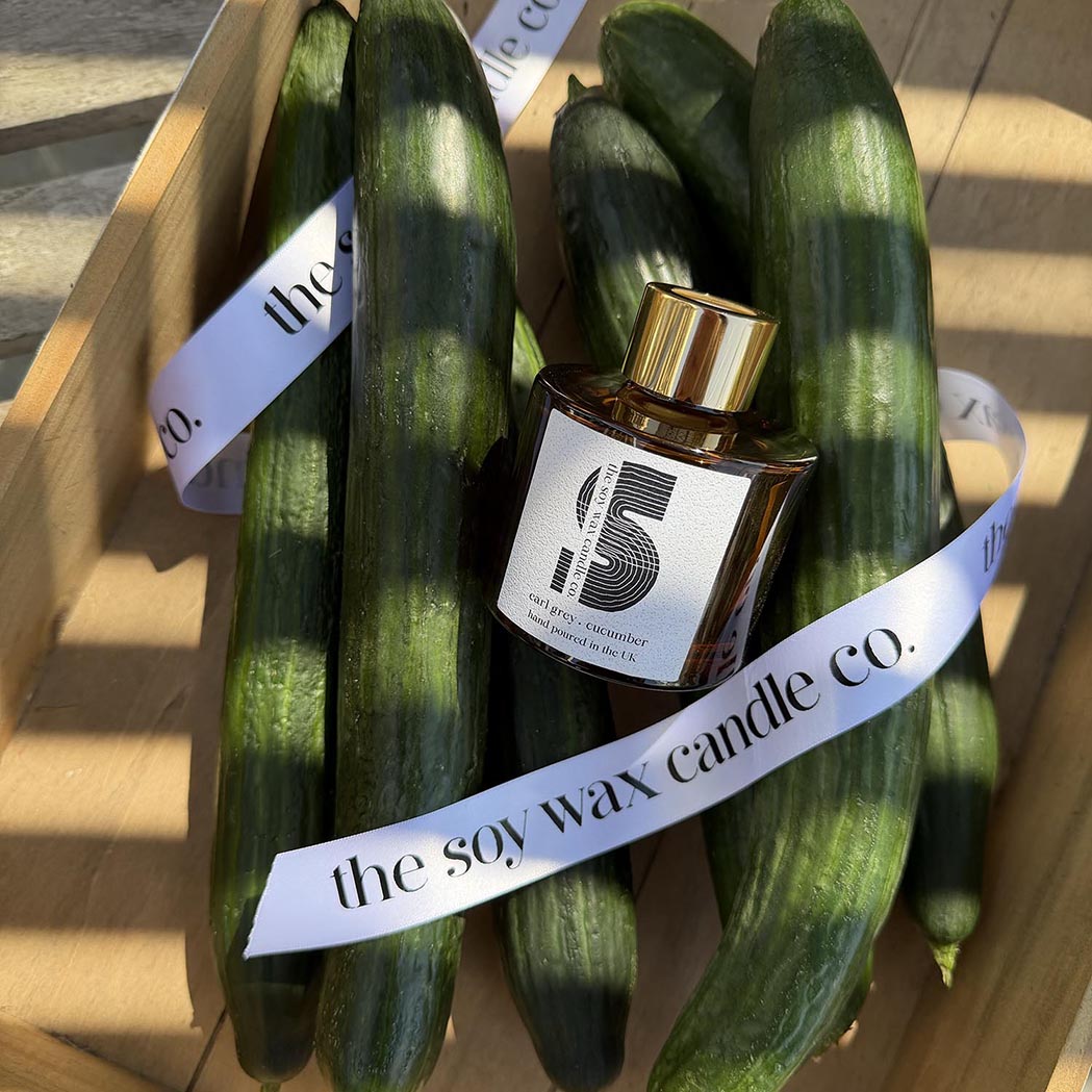 Earl Grey and Cucumber Reed Diffuser, hand-poured in Essex