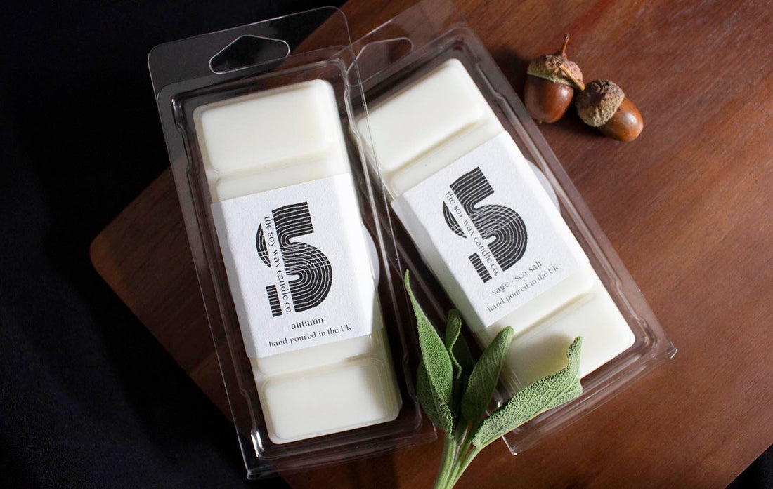 Soy Wax Melts, luxury home fragrance, hand-poured Essex, Autumn, Sage Sea Salt