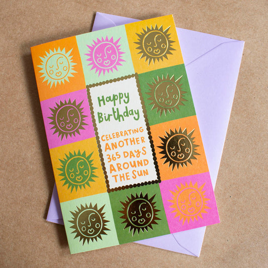 Happy Birthday Sun Greetings Card