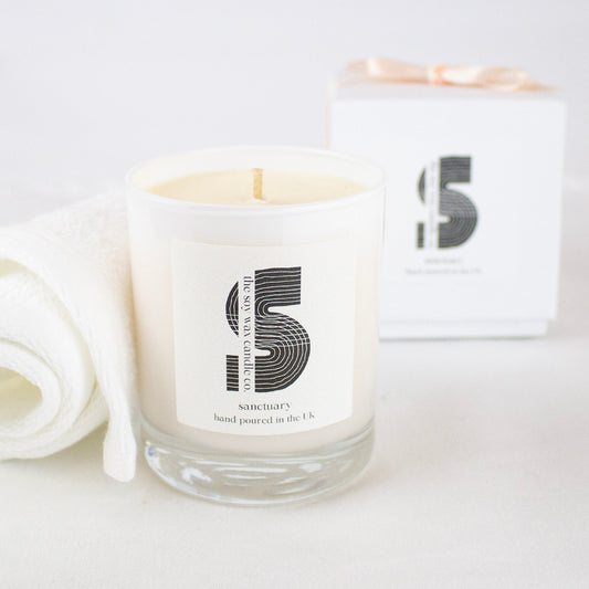 Sanctuary Fragranced Soy Wax Candle
Hand poured in the UK by The Soy Wax Candle Company, 20cl soy wax candle in white gloss jar with sanctuary fragrance, natural citrus home fragrance candle gift