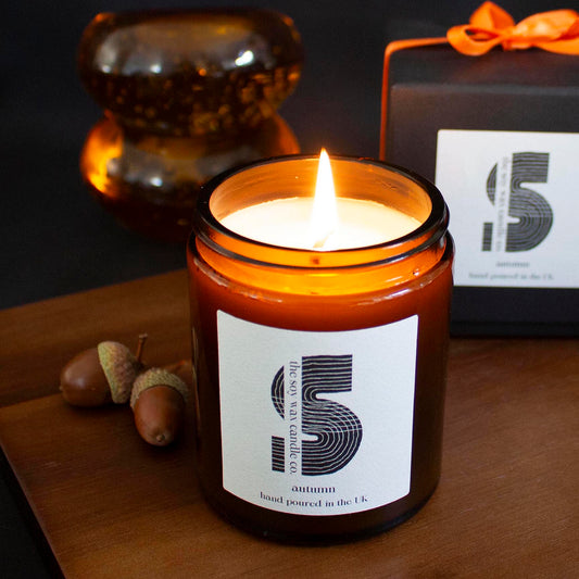 The Soy Wax Candle Company Luxury Gifting Autumn Fragrance, Woody, Floral, hand-poured in Essex.
