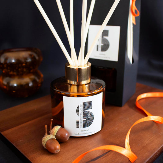 The Soy Wax Candle Company Luxury Gifting Autumn Fragrance, Woody, Floral, hand-poured in Essex, Reed Diffuser.