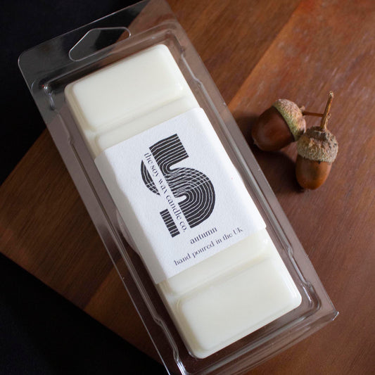 The Soy Wax Candle Company Luxury Gifting Autumn Fragrance, Woody, Floral, hand-poured in Essex, Soy Wax Melt Bar, Wax Melts